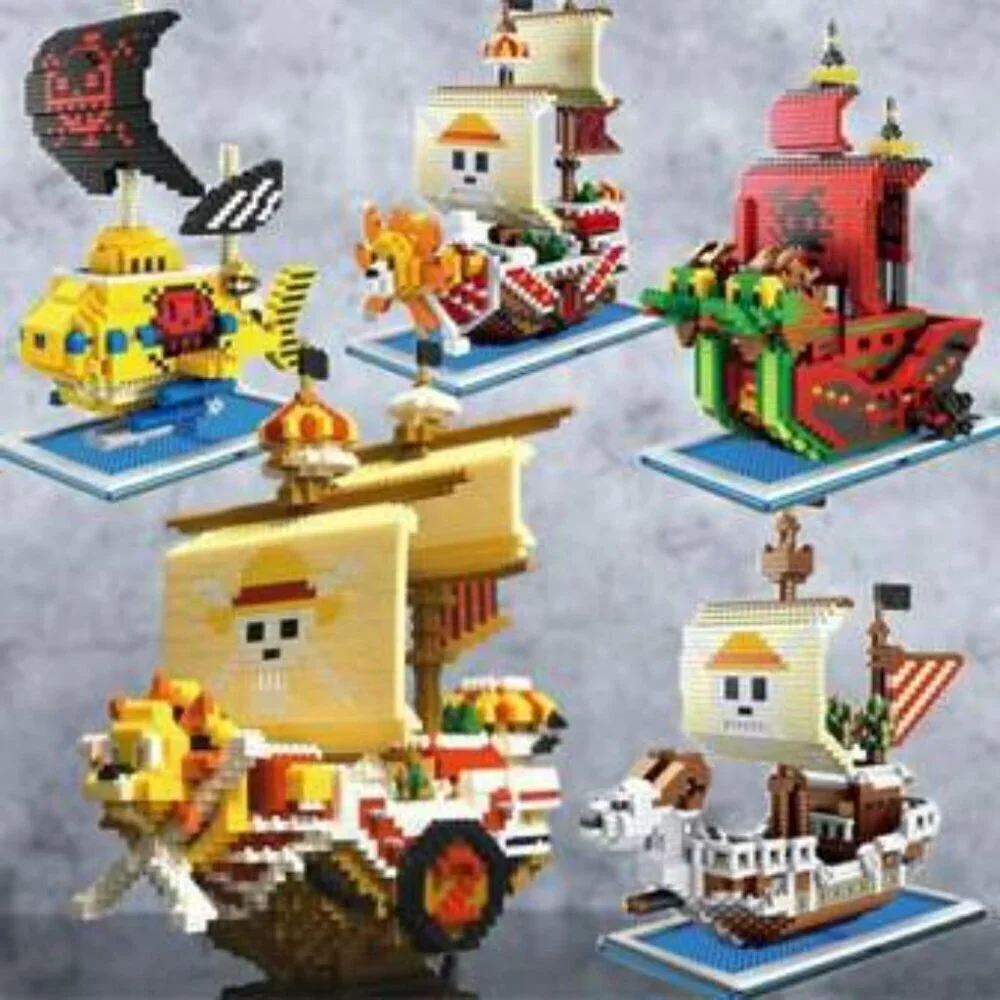 1pc Anime Pirate Ship Teen Building Blocks Sunshine Miles Merry World Of Warcrat